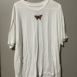 american eagle , large ( over size ) , white tee